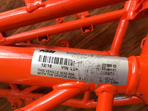 KTM RC 125 390 frame 2017 WOVR