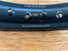KTM EXC 18” rear rim black 2015-2026