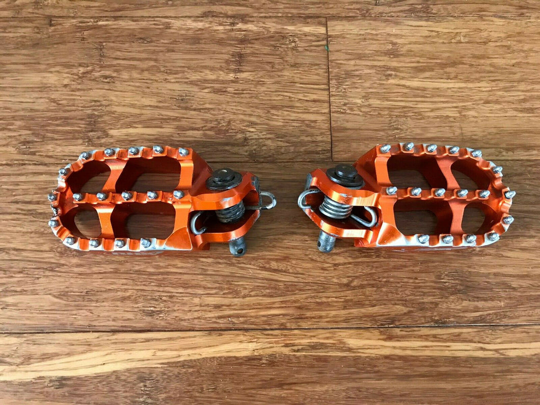 RHK alloy footpegs For KTM SX EXC orange